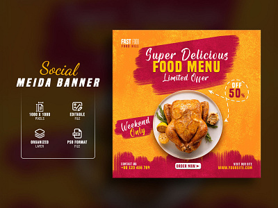 Restaurant Fast food Social media banner banner restaurant burger template chicken banner fast food post food banner tamplate food burger food discount food instagram food menu banner food promotion food social media post pizza burger chicken flyer pizza post restaurant burger flyer restaurant cover restaurant post sales post instagram promotion social media sale