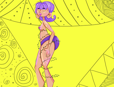Indifference 2d digital illustration digital illustrator female body feminism illustration