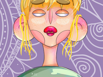 Noodles 2d blonds digital illustration digital illustrator illustration nft noodles portraits women