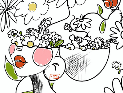 BOUQUET 2d bouquet digital digital illustration digital illustrator feminism flowers illustration inktober inktober2022 procreate