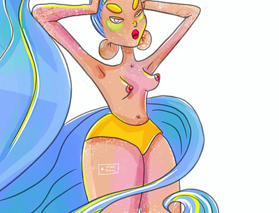QUEEN 2d body positivity digital digital illustration digital illustrator feminism illustration inktober inktober2022