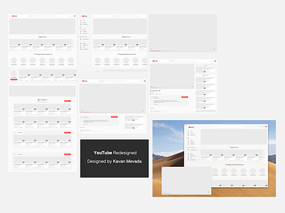 YouTube Redesign app concept design macos redesign ui youtube