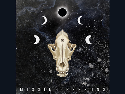Missing Persons Album Art albumart albumcover design digitalart illustration music skull texture wolf