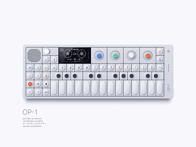 OP-1 3d color design figma graphic design icon illustration interface music op 1 synth ui с