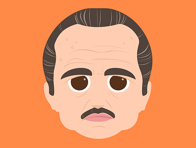 Avatar Picture Icon Flat Design Portraits avatar branding design digital art flat godfather graphic design icons illustration logo ui vito corleone