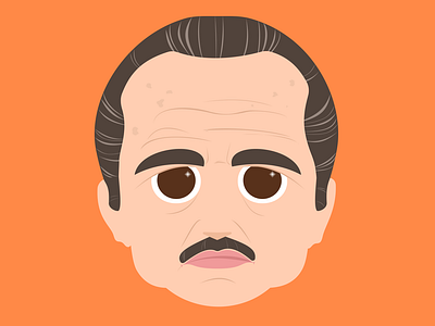 Avatar Picture Icon Flat Design Portraits avatar branding design digital art flat godfather graphic design icons illustration logo ui vito corleone