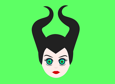 Avatar Picture Icon Flat Design Portraits avatar branding design digital art film flat graphic design icons illustration logo maleficent movie ui usa