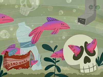 Toxic Tank colourful design designer environment illustration illustrator pollution procreate sustainability