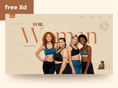 Free XD - fashion website adobe xd free free template free xd web design web development website