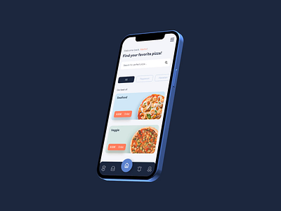 Pizza ordering app concept app app design app development design food ordering app ui ux uxui