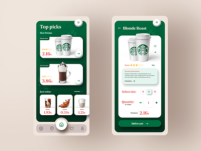 Starbucks app concept app appconcept appdesign appdevelopment barista coffee design fb orderingapp starbucks starbuckscoffee ui ux uxui