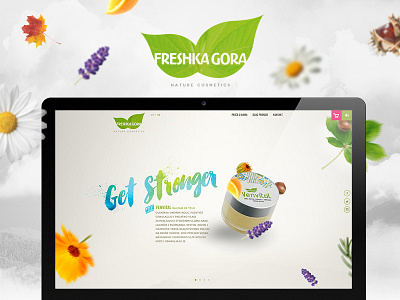 Freshka Gora website bio cosmetics design nature web site webshop website. creative