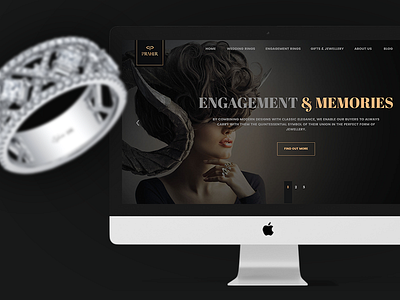 Prahir new Web site graphic design jewelry resposive design web design web site wedding rings weddings