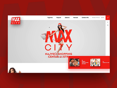 Max City shopping center - scroll animation branding croatia design development logo responsive ui ux uxui visual identity web web design web development web site website