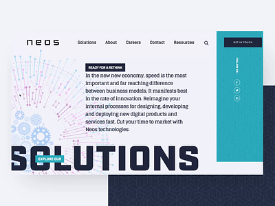 NEOS website effects, part 2 animation branding design development hover effect interaction parallax scrolling responsive ui ux visual identity web web design website