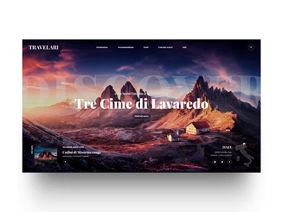 Free XD: Travelari Website Header Concept adobe xd animation free free xd freebie freebie xd freebies giveaway header hover effect ui ux web design website