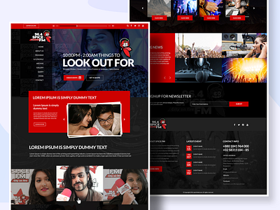 Spice Fm web Template app branding design ui ux web website