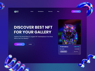 NFT market landing page