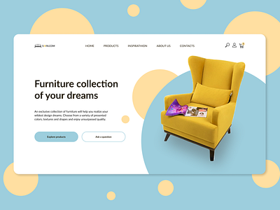 Furniture Store Landing Page Design concept design furniture landing page logo ui web design