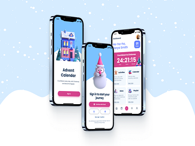 Christmas Advent Calendar Mobile IOS App Design concept design ios app mobile mobile design ui web design