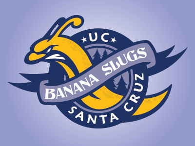 Santa Cruz Banana Slugs college sports graphic design logo design mascot logo sports branding sports identity sports logo