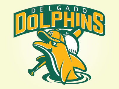 Delgado Dolphins college sports graphic design logo design mascot logo sports branding sports identity sports logo