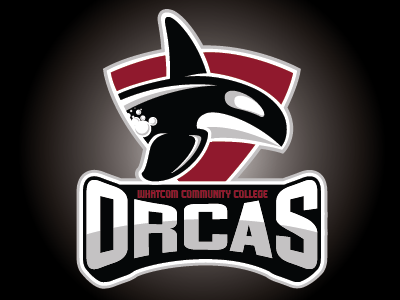 Whatcom Orcas college sports graphic design logo design mascot logo sports branding sports identity sports logo