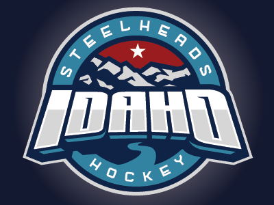 Idaho Steelheads Secondary echl graphic design hockey idaho steelheads mascot logo sports branding sports logos