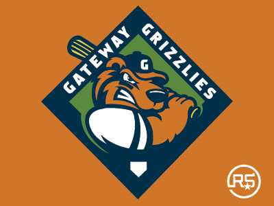 Gateway Grizzlies 2001 -2014 baseball bear gateway grizzlies graphic design grizzly logo concept mascot logo milb sports branding sports logos