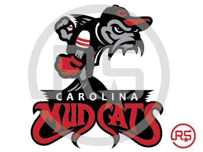 Carolina Mudcats Concept Logo 1 baseball carolina league baseball carolina mudcats graphic design mascot logo milb sports branding sports logos