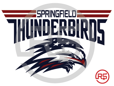 Springfield Thunderbirds Logo Concept 2 ahl graphic design hockey logo design mascot logo pro sports sports branding sports identity sports logo springfield thunderbirds