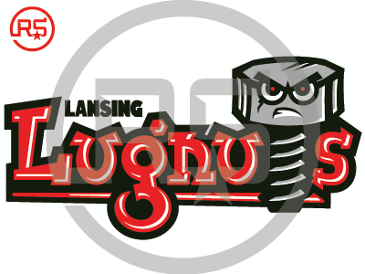 Lansing Lugnuts Concept Logo 1 baseball graphic design lansing lugnuts logo design mascot logo milb mwl pro sports sports branding sports identity sports logo