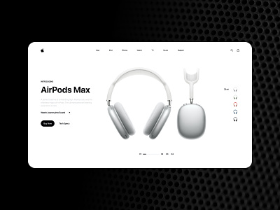 Airpod Max design minimal prototype ui website design xd design