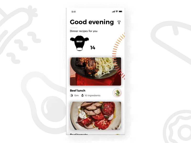 Recipe App Concept 1 food gif recipe