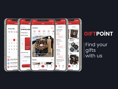 GIFT Point - Mobile App collections design system favorites gift gift app gift application gift colection gift point gift sale gift shop gist shopping ios app mobile app mobile application shop shopping ui ui design ux ux design