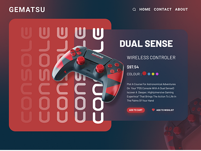 Web site design: Gaming landing page home page ui