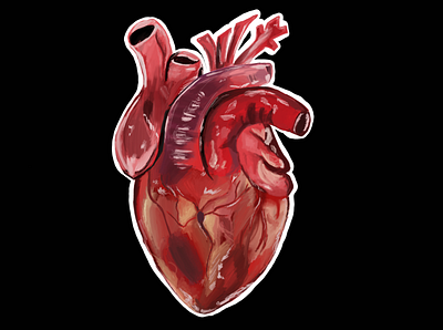 An human heart <3 artwork digital graphic design heart human realism