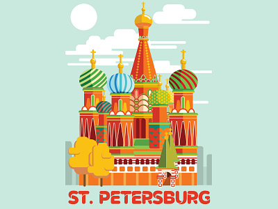 St. Petersburg Illustration design graphic design illustration logo typography vector