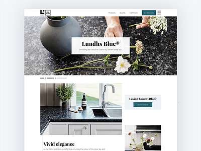 Lundhs Real Stone apt interactive uidesign ux uxdesign webdesign website