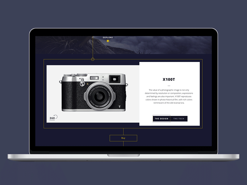 Fujifilm x100t. camera campaign digitaldesign ux webdesign