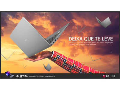 LG gram - Deixa que te leve advertising campaign design graphic design lg light photo manipulation weightlessness