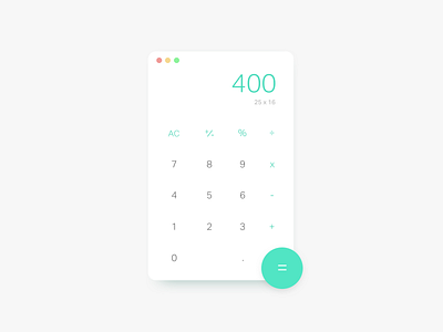 Ui 004 – Calculator 004 app calculator clean dailyui design desktop app green simple ui