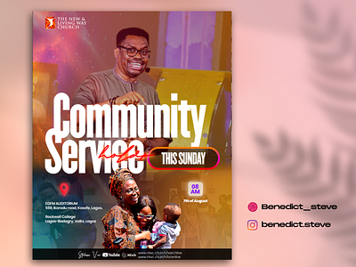 FLYER DESIGN FOR CHURCH COMMUNITY 2022 branding church design flyer freelance gradient graphic design media new photoshop print typography