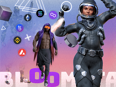 3D Video Game Characters for Bloometa by The Blox branding