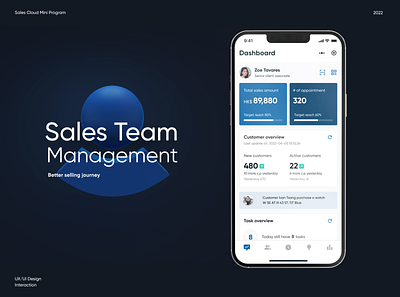 Sales team management app analytics application chart clean crm design management marketing minimalist mobile app onboarding product report sales system ui ux