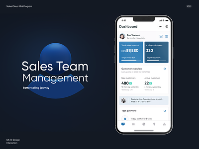 Sales team management app analytics application chart clean crm design management marketing minimalist mobile app onboarding product report sales system ui ux