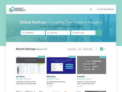 Disrupt Property jindesign listing property ui ux web