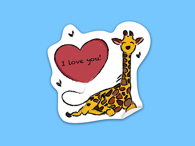 Moments - Baby Journal Sticker animal app baby giraffe illustration jin design sticker ui ux