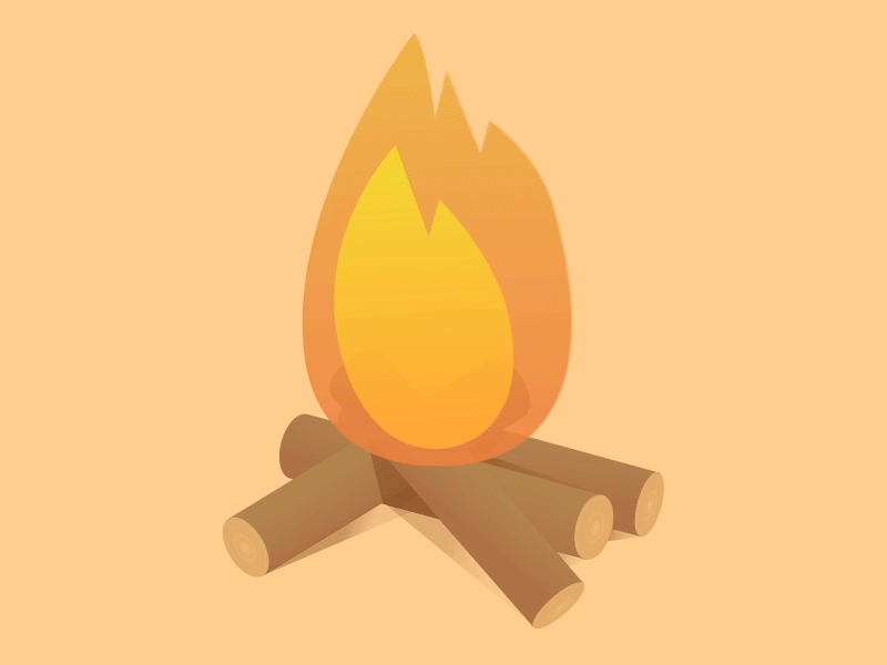 Campfire campfire fire jin design marshmellow motion graphics ui ux