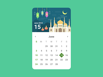 Hari Raya Puasa calendar hari raya jin design muslim ui ux